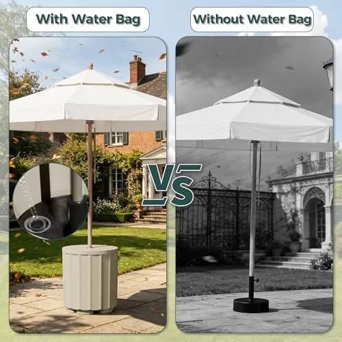 Diyfire Outdoor Umbrella Side Table 14.8" x 14.8" x 16.7" | Leak-Proof Water Bladder thumbnail 4