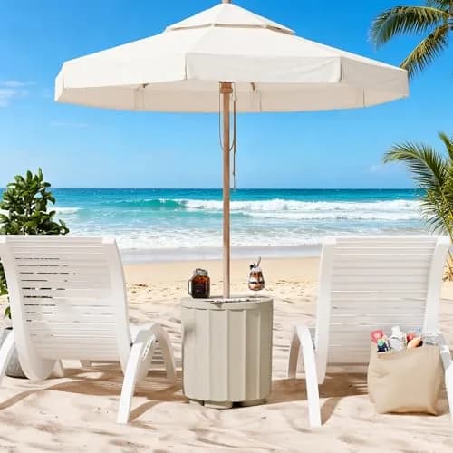 Diyfire Outdoor Umbrella Side Table 14.8" x 14.8" x 16.7" | Leak-Proof Water Bladder thumbnail 6