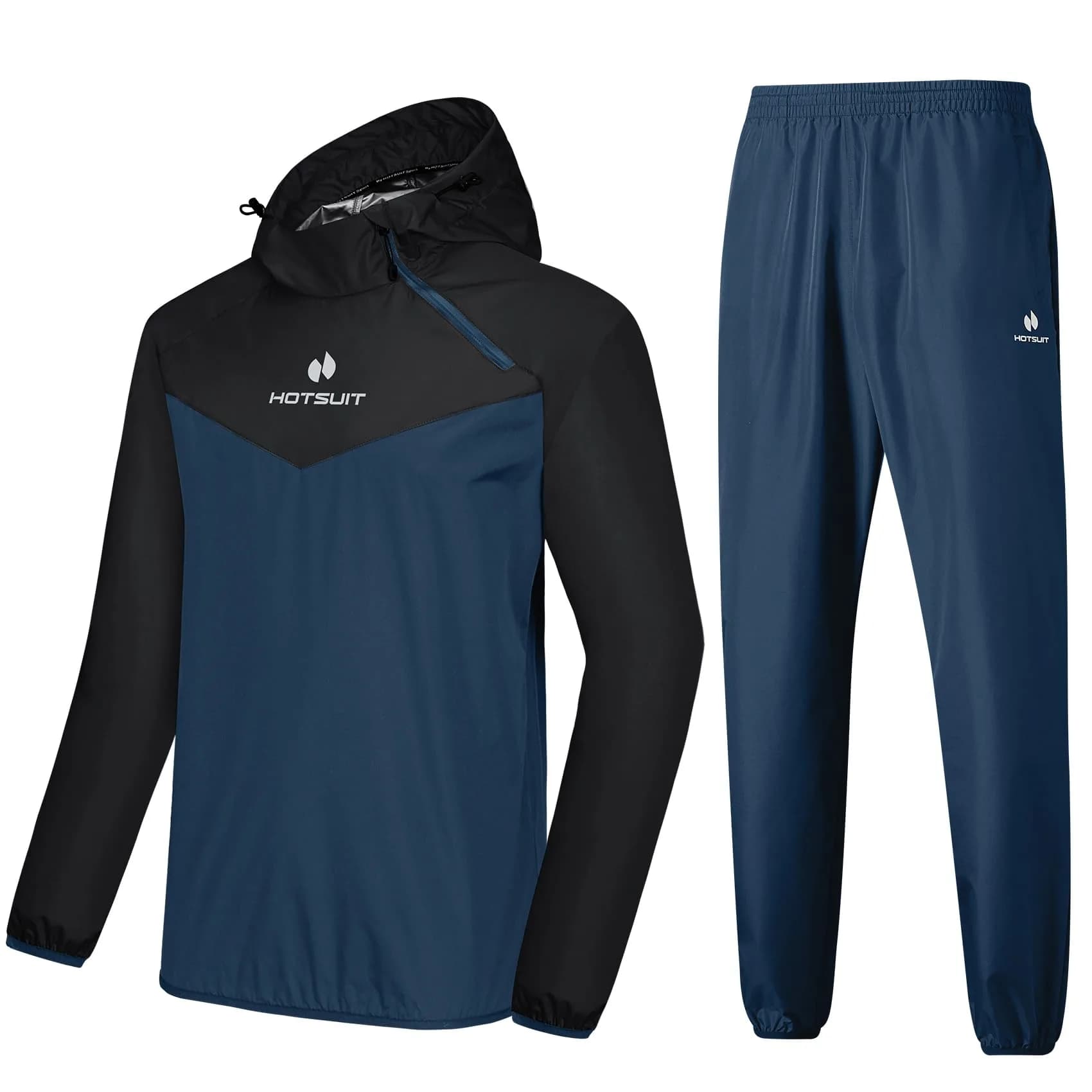 HOTSUIT Men's Sauna Suit Jacket & Pants Bluegray 4XL | Accelerates Sweat for Weight Loss & Body Shaping - main product image