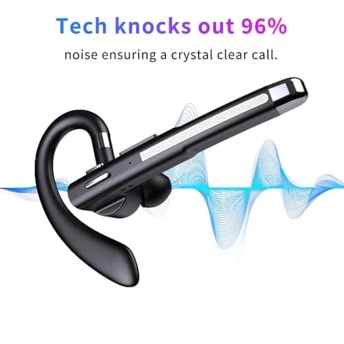 Hsility YYK520-2 Bluetooth Headset with Mic | 100 Hrs Battery, 270° Rotatable Earpiece thumbnail 2