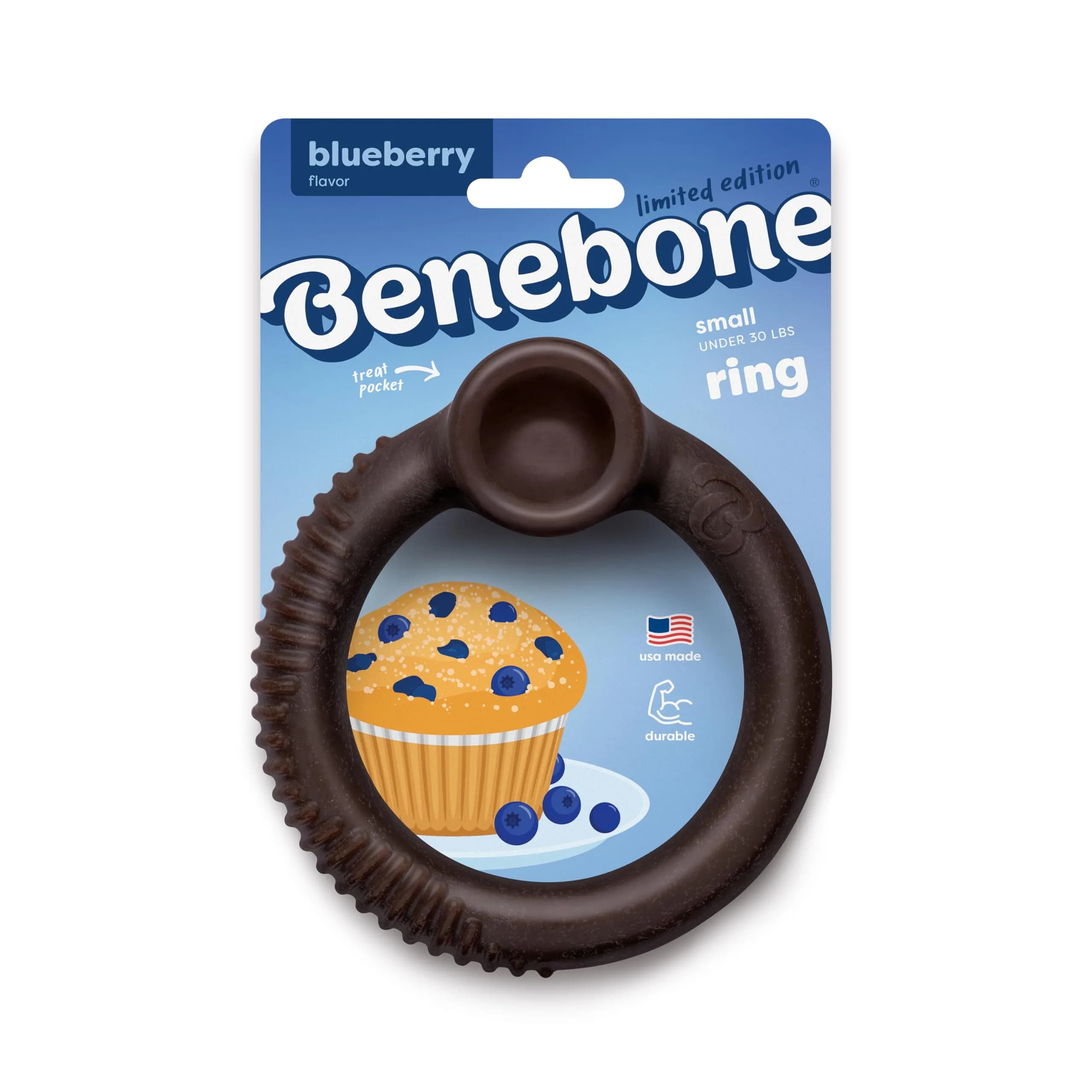 Benebone REAL Blueberry Ring Dental Chew Toy for Dogs, Small (0.13 kg) - main product image