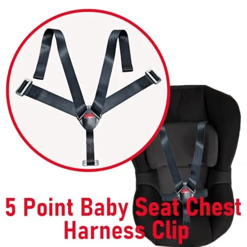 CaoXiong Universal 5 Point Baby Seat Chest Harness Clip Black | Safety Buckle for Strollers & Highchairs thumbnail 6