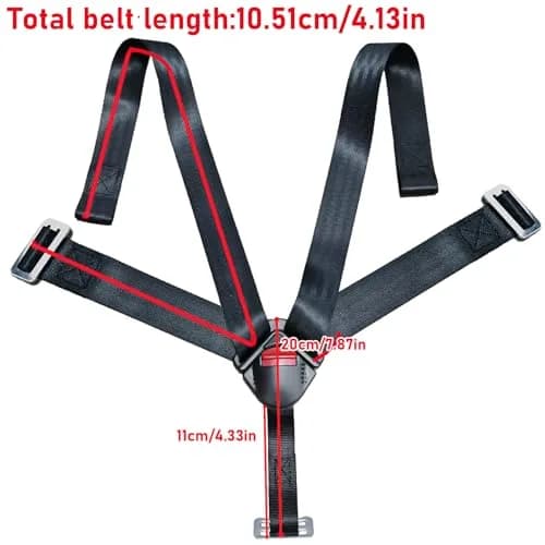 CaoXiong Universal 5 Point Baby Seat Chest Harness Clip Black | Safety Buckle for Strollers & Highchairs thumbnail 2