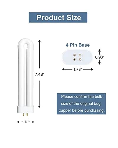 Dichroma Bug Zapper Bulb Replacement 15W UV 365nm Blue Light 6 Pack | 3000 Hours Lifespan thumbnail 2