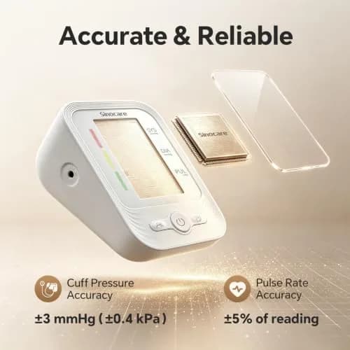 Sinocare ARM-30V Automatic Arm BP Monitor (8.6-16.5 inch Cuff) | FDA Cleared with Backlit LCD & Dual Power thumbnail 5