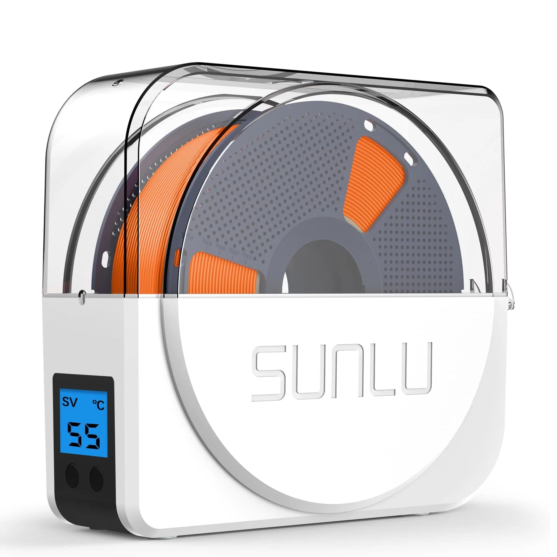 SUNLU Filament Dryer Box S1 Plus White | Fast Drying with Fan for 1.75mm/2.85mm/3.00mm PLA PETG ABS TPU Nylon Filament — White