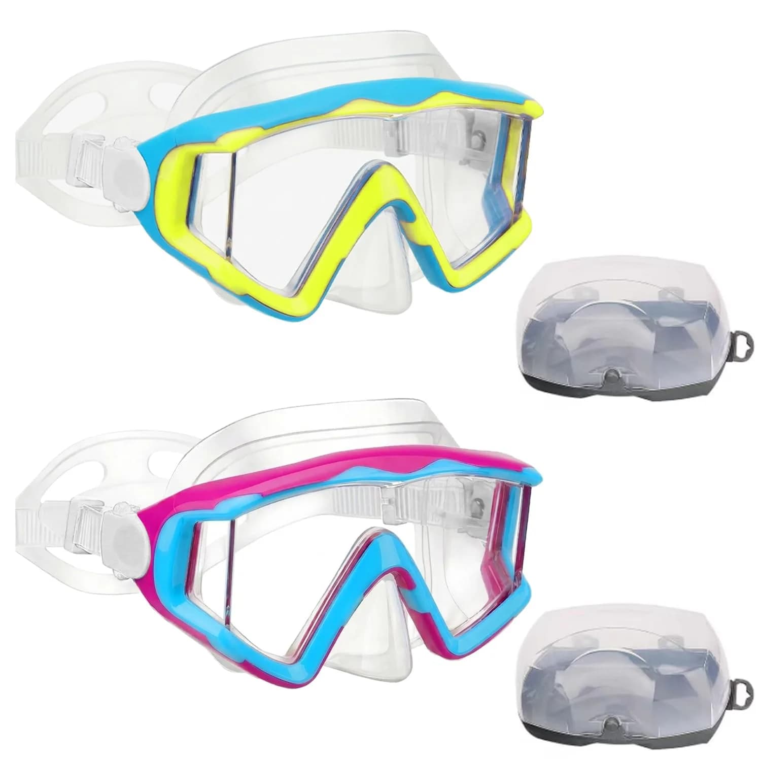 AQUA A DIVE SPORTS Blue Single Lens Diving Mask | 180° Wide View Anti-Fog