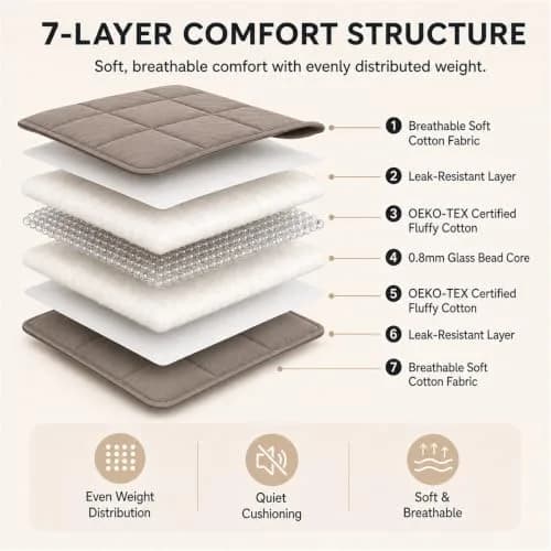 Smart Queen Weighted Blanket for Adults 60"x80" | 15 lbs, Grey, All Season, Breathable, Machine Washable thumbnail 3