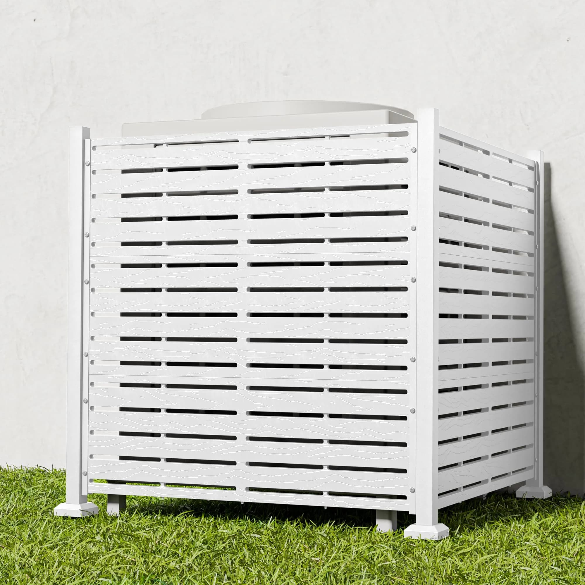 Diyfire White Fence Panel | No-Dig Outdoor Privacy Screen for Patio & Garden - main product image