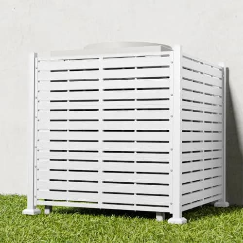 Diyfire White Fence Panel | No-Dig Outdoor Privacy Screen for Patio & Garden thumbnail 1
