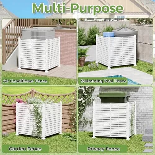 Diyfire White Fence Panel | No-Dig Outdoor Privacy Screen for Patio & Garden thumbnail 4
