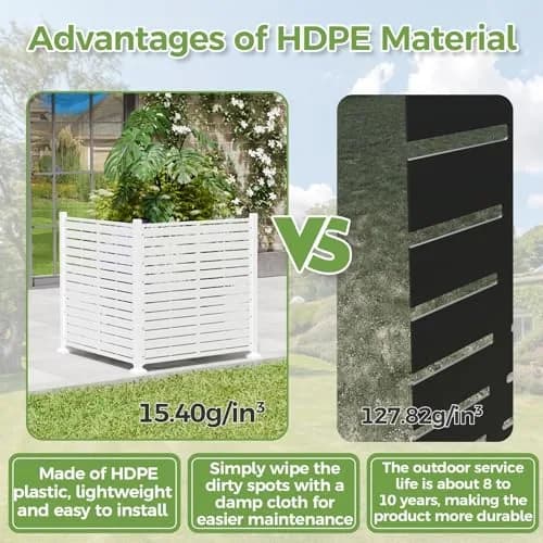 Diyfire White Fence Panel | No-Dig Outdoor Privacy Screen for Patio & Garden thumbnail 5
