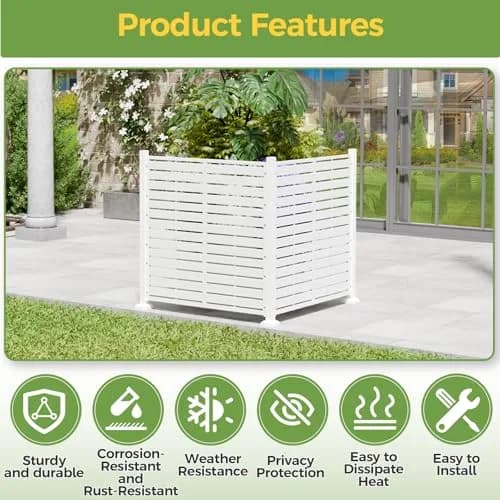 Diyfire White Fence Panel | No-Dig Outdoor Privacy Screen for Patio & Garden thumbnail 2