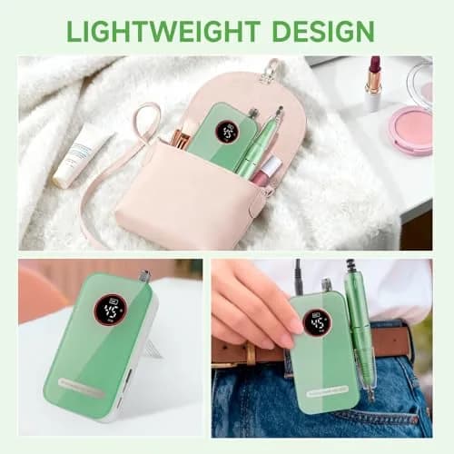 HQMPHQ Professional Nail Drill 45000 RPM Green | 11 Bits & 50 Bands thumbnail 7