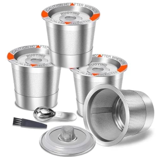 RUOYING Double Layer SUS304 Reusable K Cup Filter | Fits Keurig 1.0 & 2.0 Brewers thumbnail 1