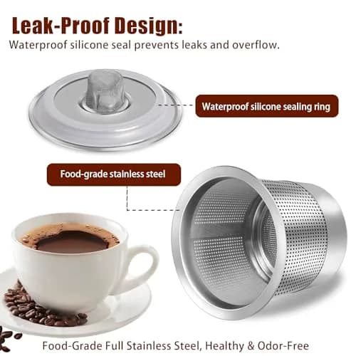 RUOYING Double Layer SUS304 Reusable K Cup Filter | Fits Keurig 1.0 & 2.0 Brewers thumbnail 3