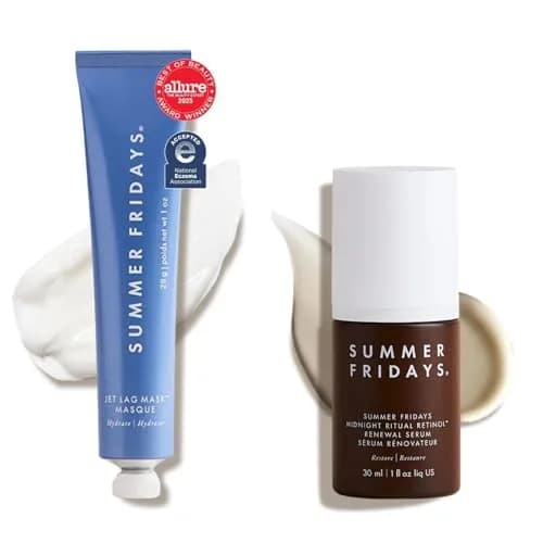 Summer Fridays Evening Duo Travel Size Skin Care Set with Jet Lag Mask & Midnight Ritual Serum | Hydrates & Renews Skin thumbnail 1