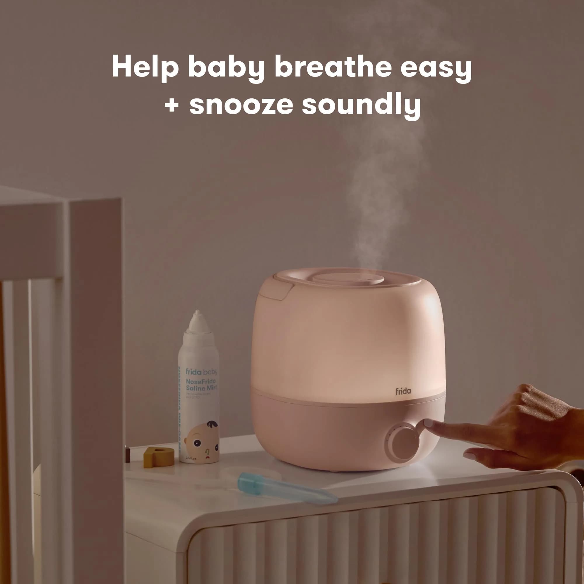 Frida Baby 3-in-1 Cool Mist Humidifier, Nightlight & Diffuser, 0.6 Gallon Tank, Peach | Hydrates Rooms up to 320 sq ft - view 2