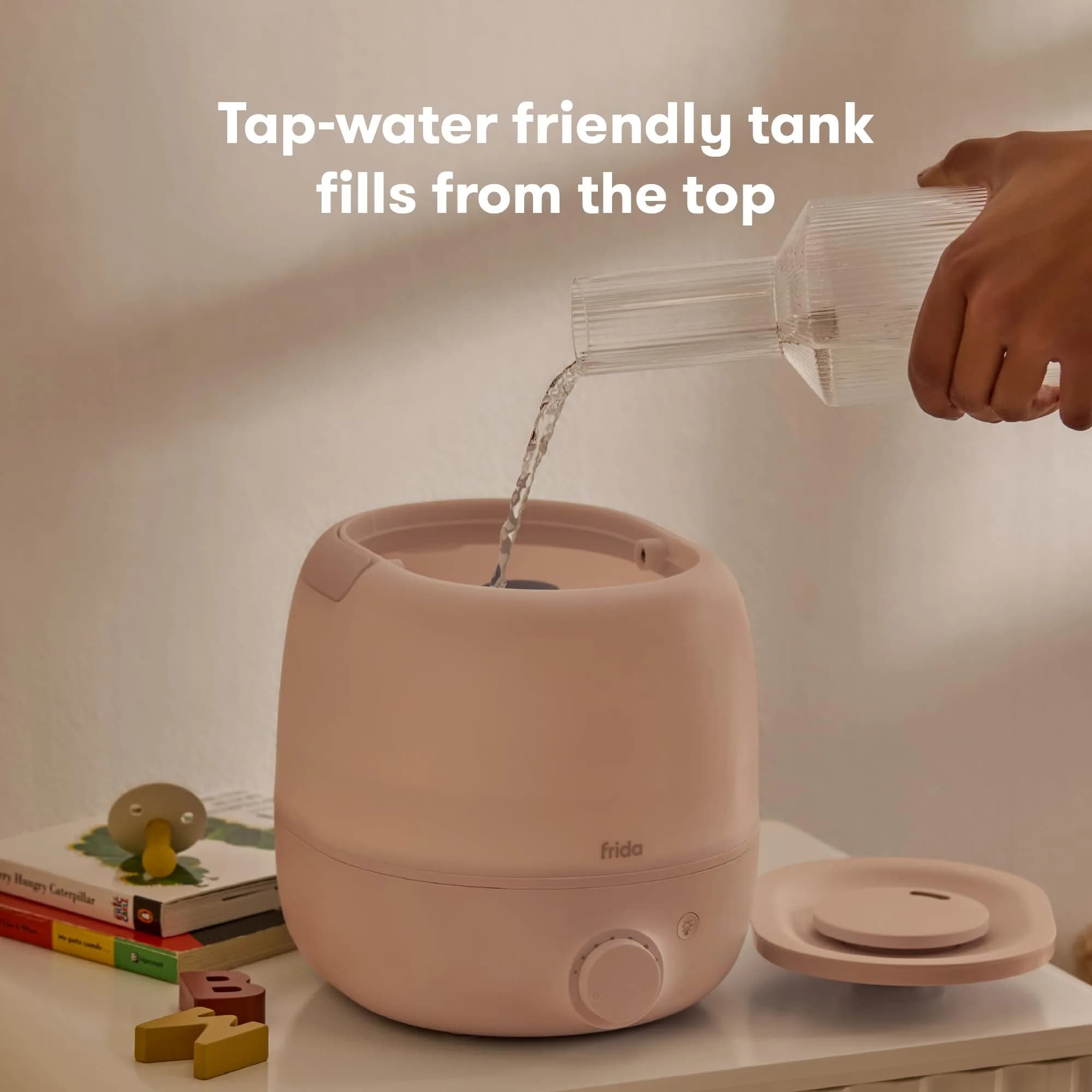 Frida Baby 3-in-1 Cool Mist Humidifier, Nightlight & Diffuser, 0.6 Gallon Tank, Peach | Hydrates Rooms up to 320 sq ft - view 3