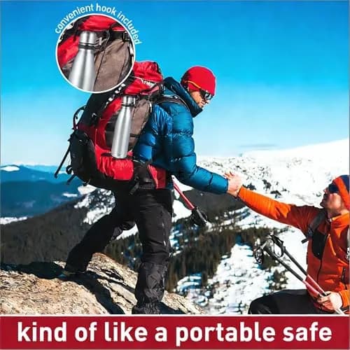LetPetSet Stainless Steel Diversion Safe Water Bottle with Hidden Compartment, 532ml (18 fl oz) | Secure Storage for Valuables thumbnail 4