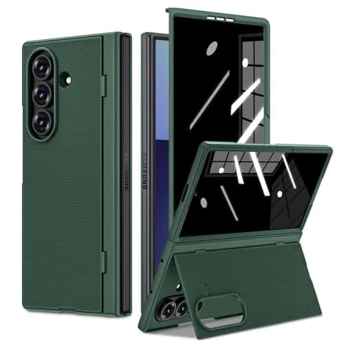 Ruky Green Case for Samsung Galaxy Z Fold 7 with Privacy Screen Protector & Kickstand | 7.6-inch Display thumbnail 1