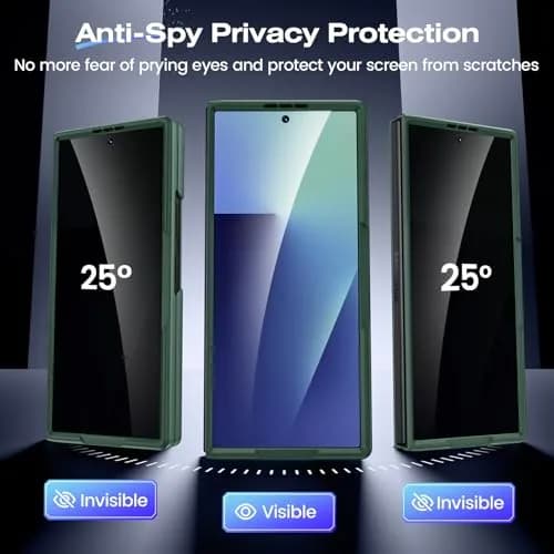 Ruky Green Case for Samsung Galaxy Z Fold 7 with Privacy Screen Protector & Kickstand | 7.6-inch Display thumbnail 4