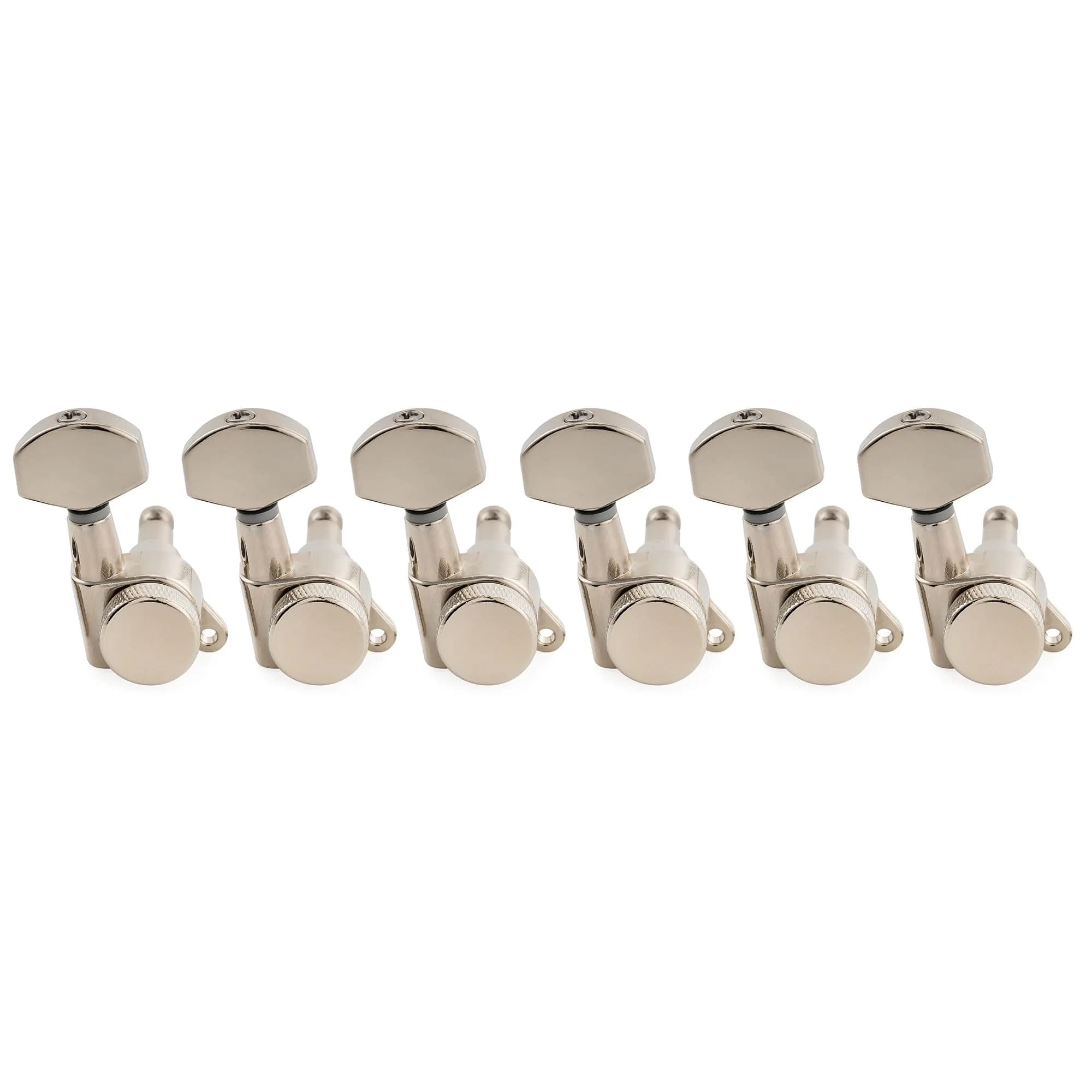 Musiclily Pro R15J 6-in-line Bass Side Locking Tuner with Hex Button - Nickel - main product image