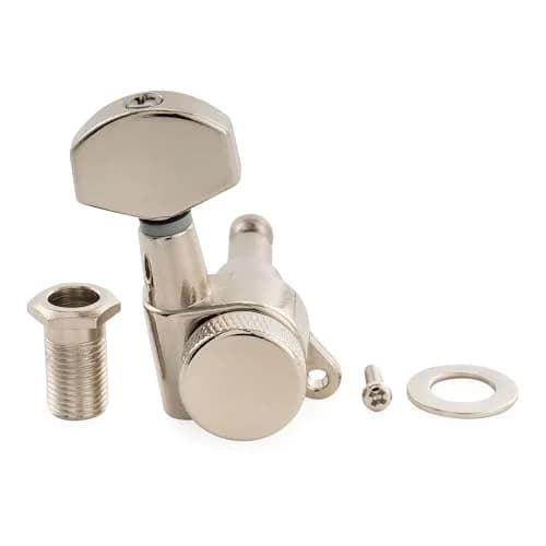 Musiclily Pro R15J Locking Tuning Pegs 6-in-line 15:1 Ratio Nickel | Sealed Die-Cast Zinc Alloy for Electric Guitars thumbnail 4