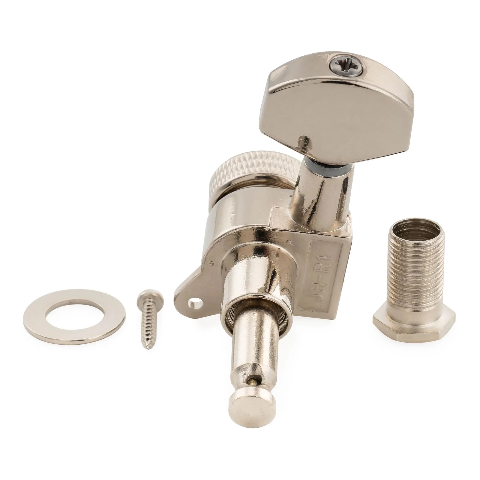 Musiclily Pro R15J Locking Tuning Pegs 6-in-line 15:1 Ratio Nickel | Sealed Die-Cast Zinc Alloy for Electric Guitars - view 5