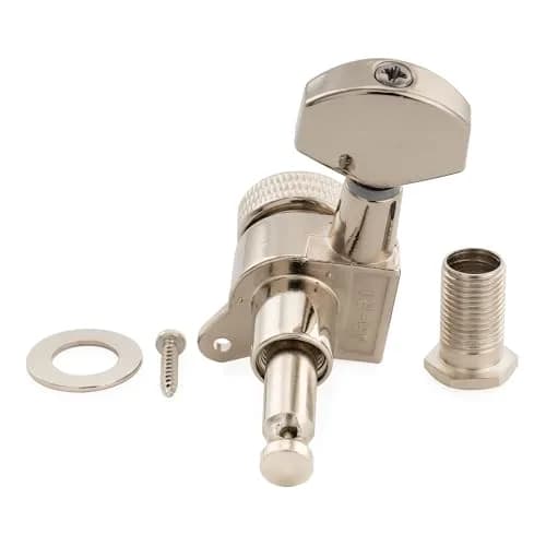 Musiclily Pro R15J Locking Tuning Pegs 6-in-line 15:1 Ratio Nickel | Sealed Die-Cast Zinc Alloy for Electric Guitars thumbnail 5