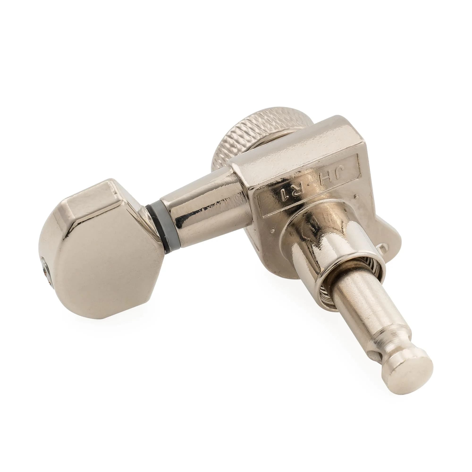 Musiclily Pro R15J Locking Tuning Pegs 6-in-line 15:1 Ratio Nickel | Sealed Die-Cast Zinc Alloy for Electric Guitars - view 6