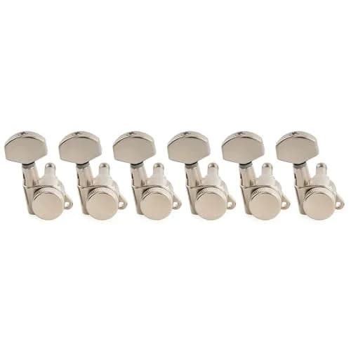 Musiclily Pro R15J Locking Tuning Pegs 6-in-line 15:1 Ratio Nickel | Sealed Die-Cast Zinc Alloy for Electric Guitars thumbnail 1