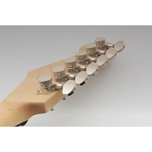 Musiclily Pro R15J Locking Tuning Pegs 6-in-line 15:1 Ratio Nickel | Sealed Die-Cast Zinc Alloy for Electric Guitars thumbnail 8