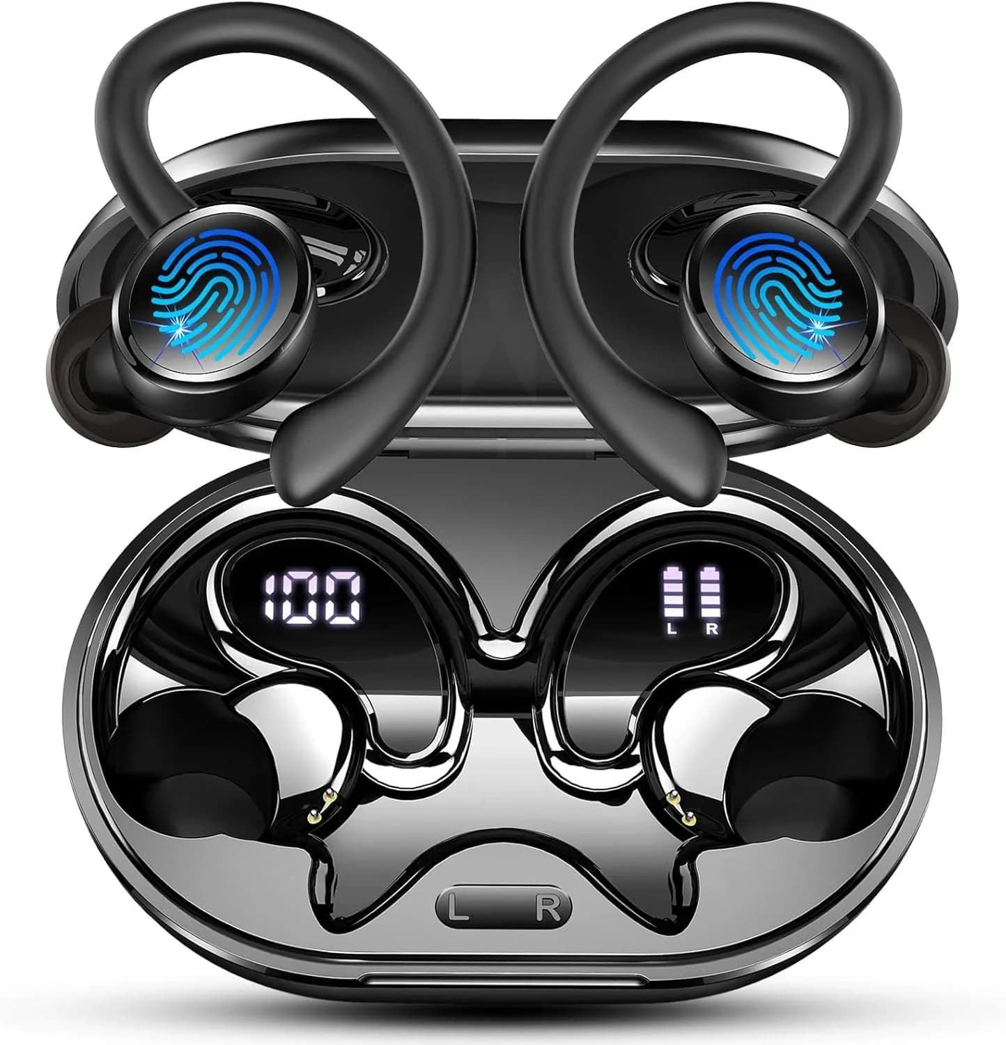 Rolosar Wireless Earbuds 2026 Bluetooth 5.4 ENC Noise Canceling Mic | IP7 Waterproof, 60Hrs Battery — DarkSlateGrey