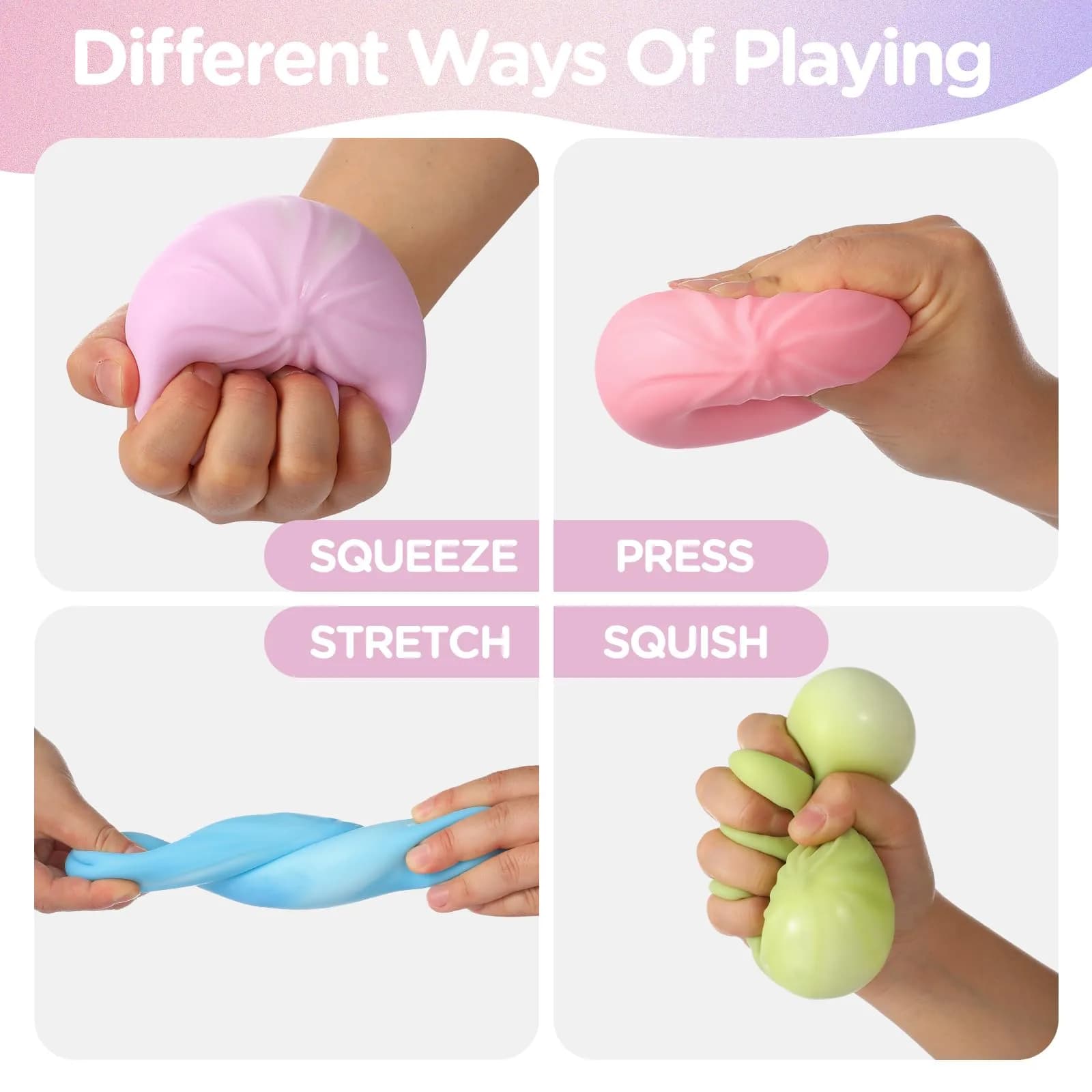 ToyMojo Purple Dumpling Squishy Mystery Box | Viral Squeeze Stress Relief Toy - view 3