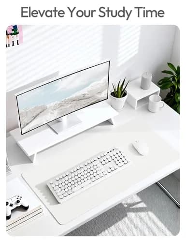 YSAGi White Leather Desk Pad Protector 139.7cm x 43.7cm (55" x 17.2") | Protects Desks from Scratches, Stains, and Spills thumbnail 6