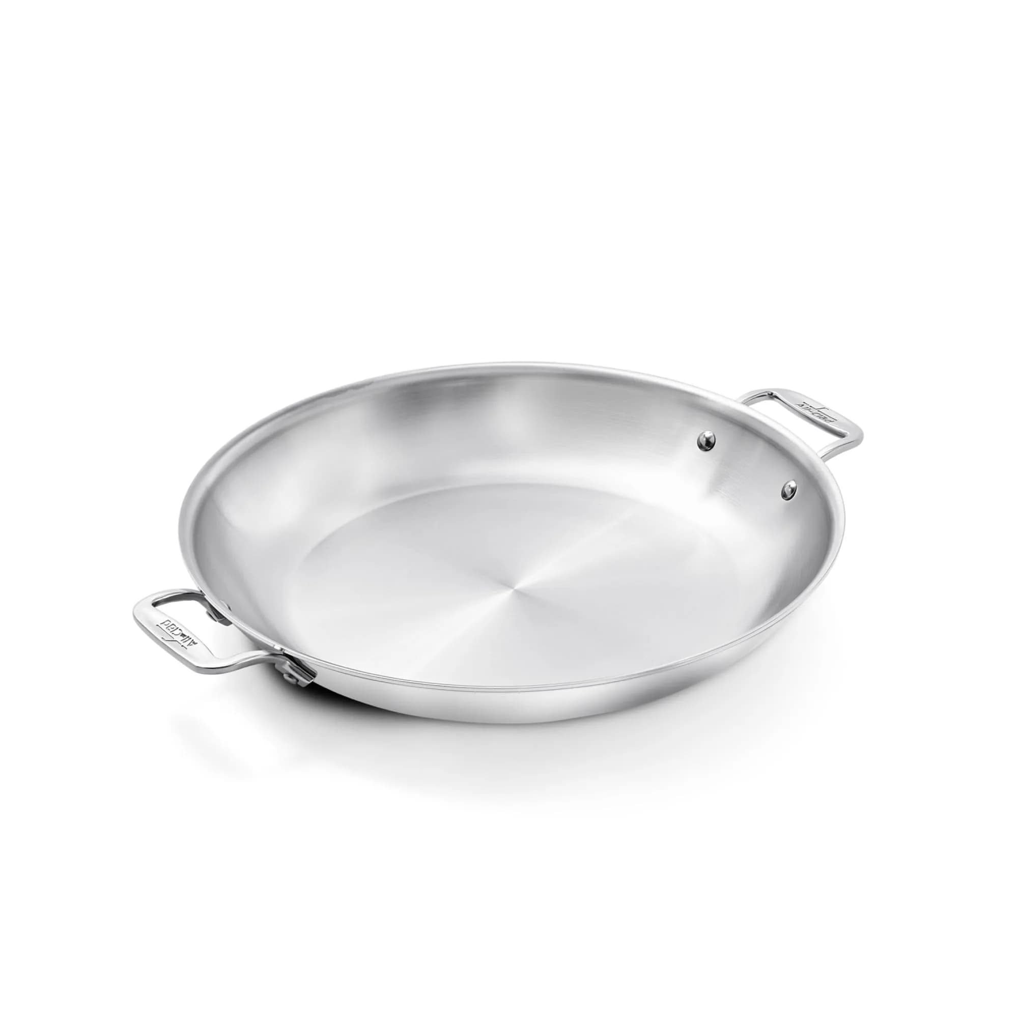 All-Clad D3 Stainless Steel 14" Paella Pan | Made in USA, 14-inch, Fully Bonded Tri-Ply