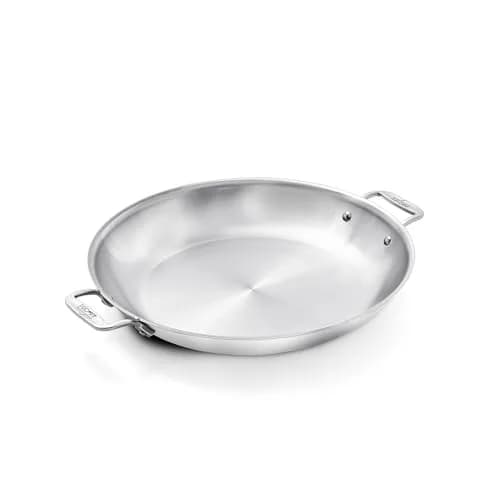 All-Clad D3 Stainless Steel 14" Paella Pan | Made in USA, 14-inch, Fully Bonded Tri-Ply thumbnail 1