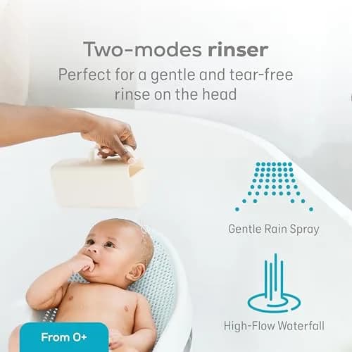 Angelcare Baby Bath Support Bundle with Rinser, Thermometer & Towel, Pink | Ergonomic Newborn Bath Seat thumbnail 4