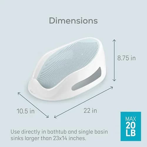 Angelcare Baby Bath Support Bundle with Rinser, Thermometer & Towel, Pink | Ergonomic Newborn Bath Seat thumbnail 3