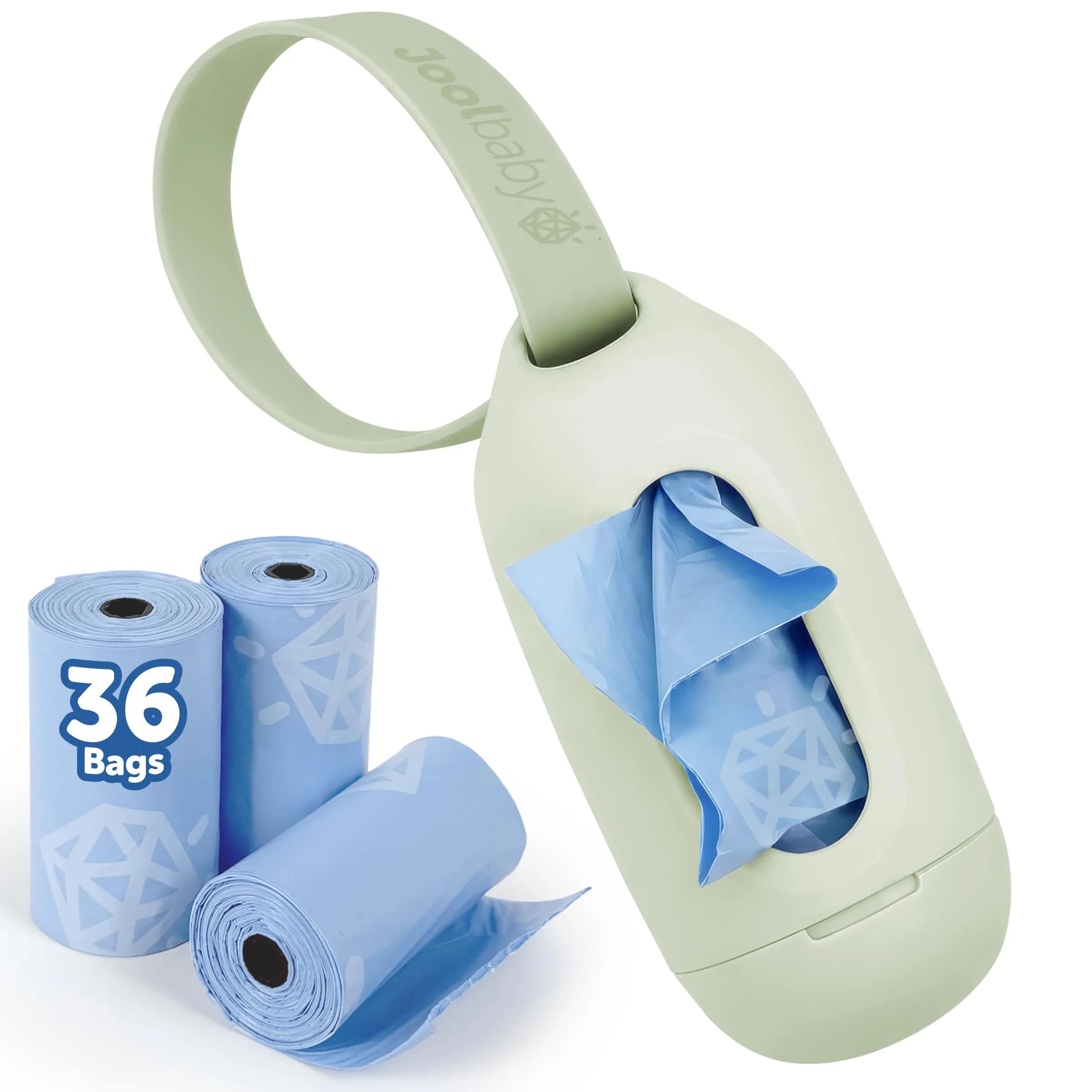 Jool Baby Disposable Diaper Bag Dispenser Sage | Lavender Scented & Retractable (70-120 chars) - main product image