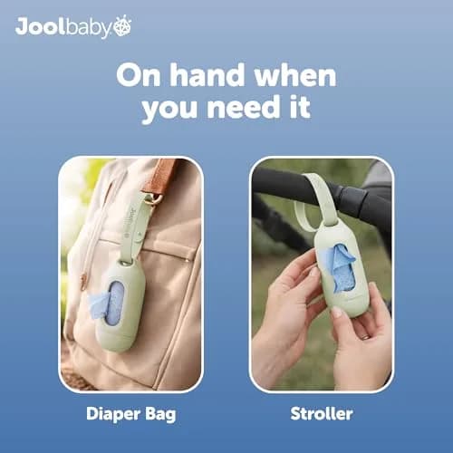 Jool Baby Disposable Diaper Bag Dispenser Sage | Lavender Scented & Retractable (70-120 chars) thumbnail 4