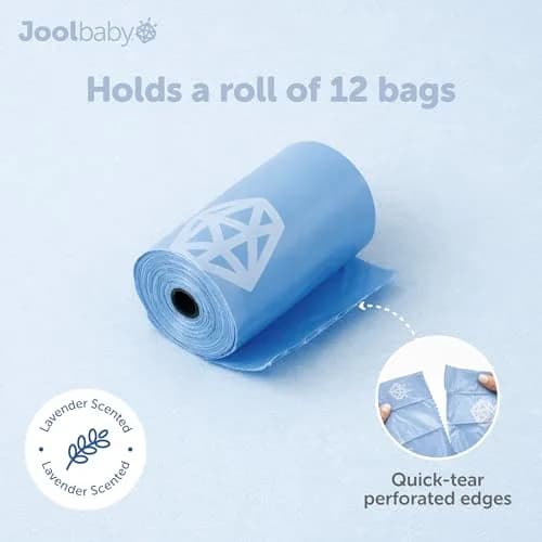 Jool Baby Disposable Diaper Bag Dispenser Sage | Lavender Scented & Retractable (70-120 chars) thumbnail 5
