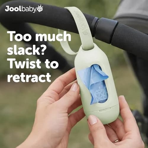 Jool Baby Disposable Diaper Bag Dispenser Sage | Lavender Scented & Retractable (70-120 chars) thumbnail 6