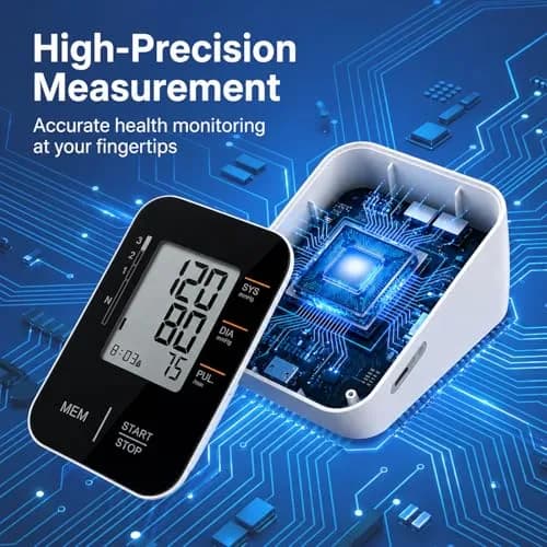 Wishlove Black Blood Pressure Monitor | Accurate Upper Arm BP Cuff for Home Use thumbnail 4