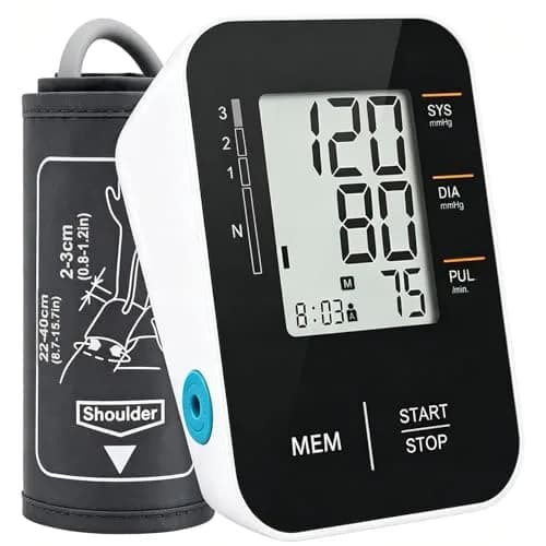 Wishlove Black Blood Pressure Monitor | Accurate Upper Arm BP Cuff for Home Use thumbnail 1