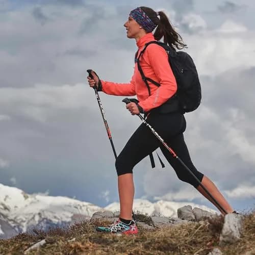 Fizan Compact 4 Trekking Poles – Ultralight, Adjustable, Collapsible, Aluminum, Cork Grips (Black/EVA Cork) | Custom Fit for Trail thumbnail 8