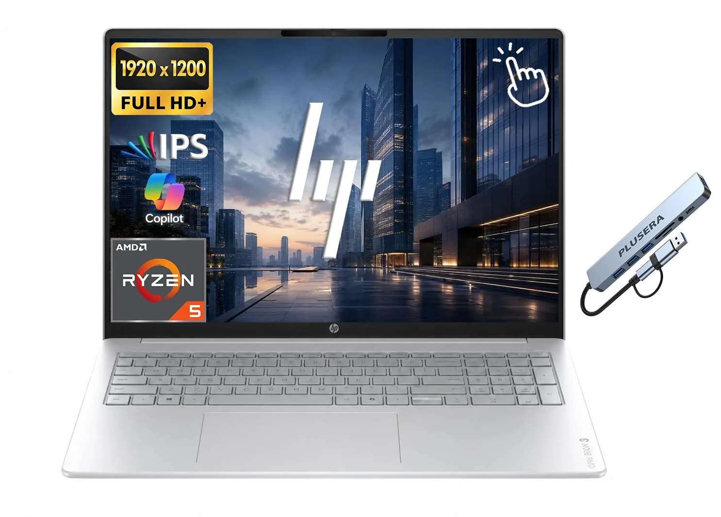 HP OmniBook 3 Touchscreen Business Laptop 16" WUXGA | AMD Ryzen 5, 8GB RAM, 512GB SSD