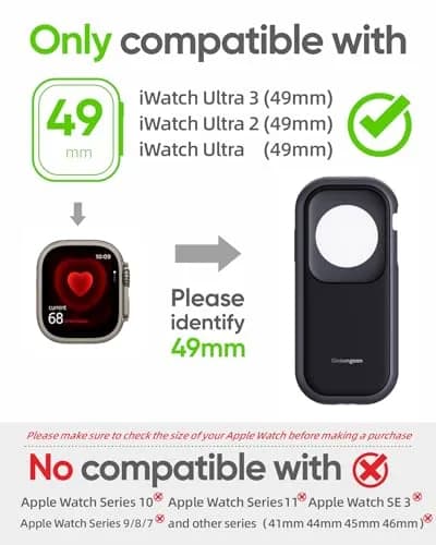 Ginsungoon Apple Watch Ultra 3/2/1 49mm Case | Turns Watch into Smartphone Replacement thumbnail 2