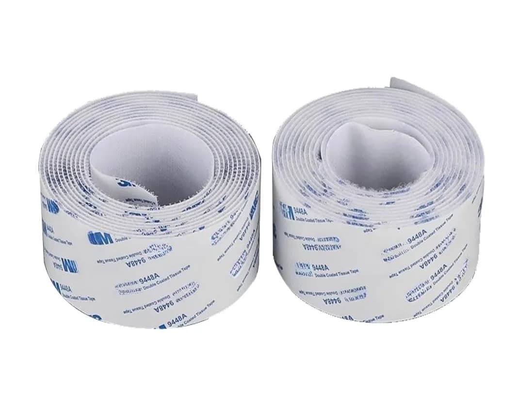 SANKA Self Adhesive Hook and Loop Tape Roll, Heavy Duty Sticky Back Fastener, White 5.08 cm x 3.05 m (2 in x 10 FT) - main product image